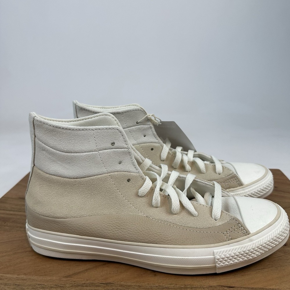 New Womens Converse Chuck Taylor Vanilla Latte Suede and Leather Shoes Size 8.5M